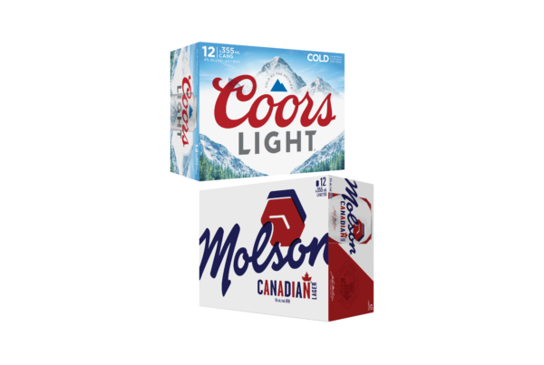 Coors Light ou Molson Canadian 12 x 355 ml